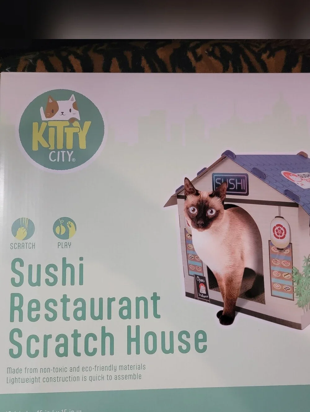 Cat House Cardboard Sushi New Standup Condo - Ea.